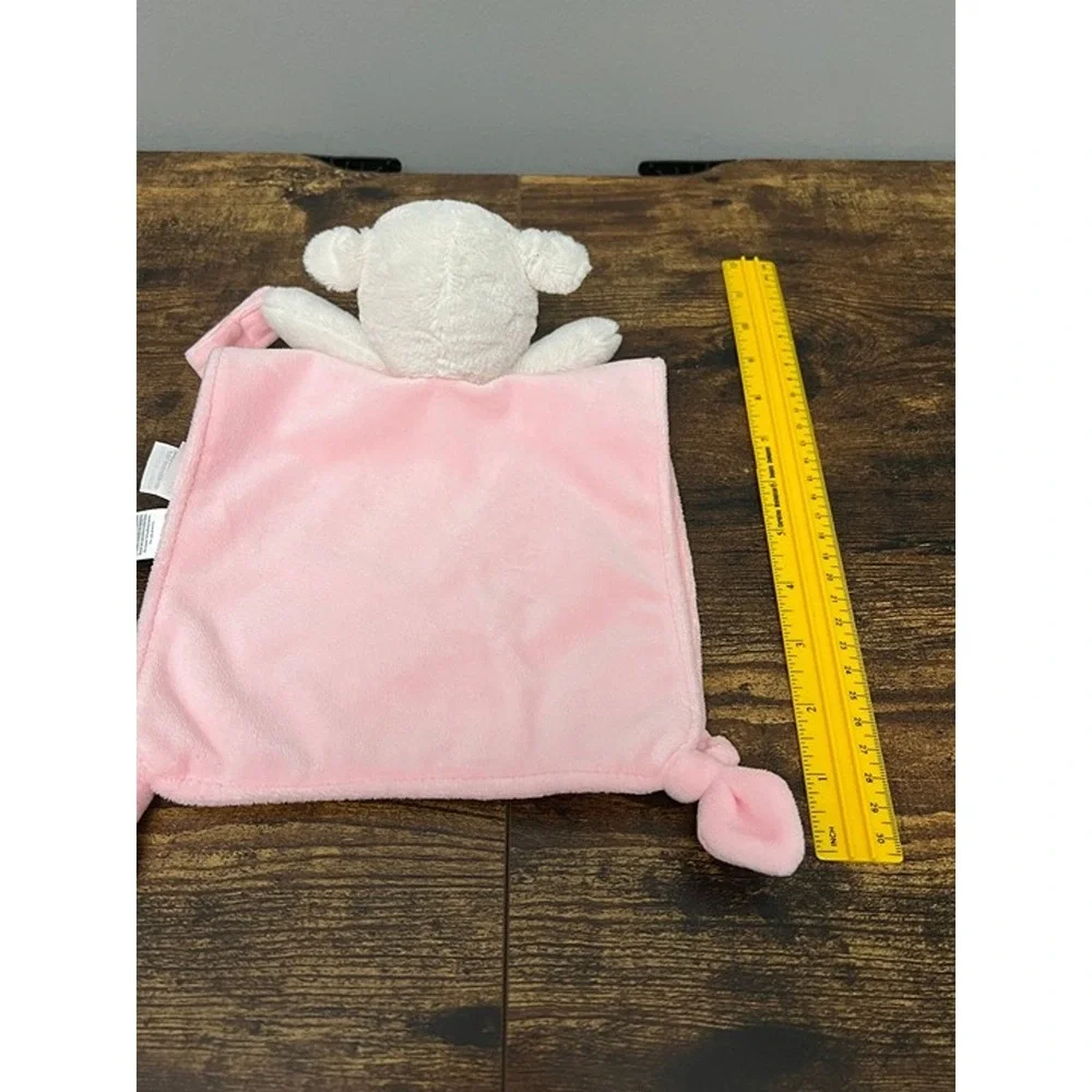 Carter's Pink Lamb Rattle Blanket with Pacifier Holder Lovey